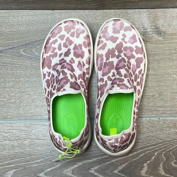 NWT Oofos Oomg Eezee Women’s Size 5 Rose Leopard Slip On Comfort Shoes - Picture 5 of 11